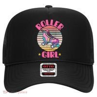 Retro Rollerskates Funny 80S Roller Disco Skating Girl Cool Hat thumb 0