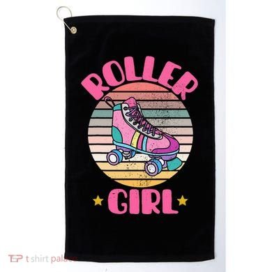 Retro Rollerskates Funny 80S Roller Disco Skating Girl Cool Golf Towel