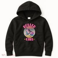 Retro Rollerskates Funny 80S Roller Disco Skating Girl Cool Kids Hoodie thumb 0