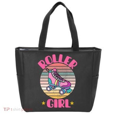 Retro Rollerskates Funny 80S Roller Disco Skating Girl Cool Tote Bag
