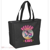 Retro Rollerskates Funny 80S Roller Disco Skating Girl Cool Tote Bag thumb 2