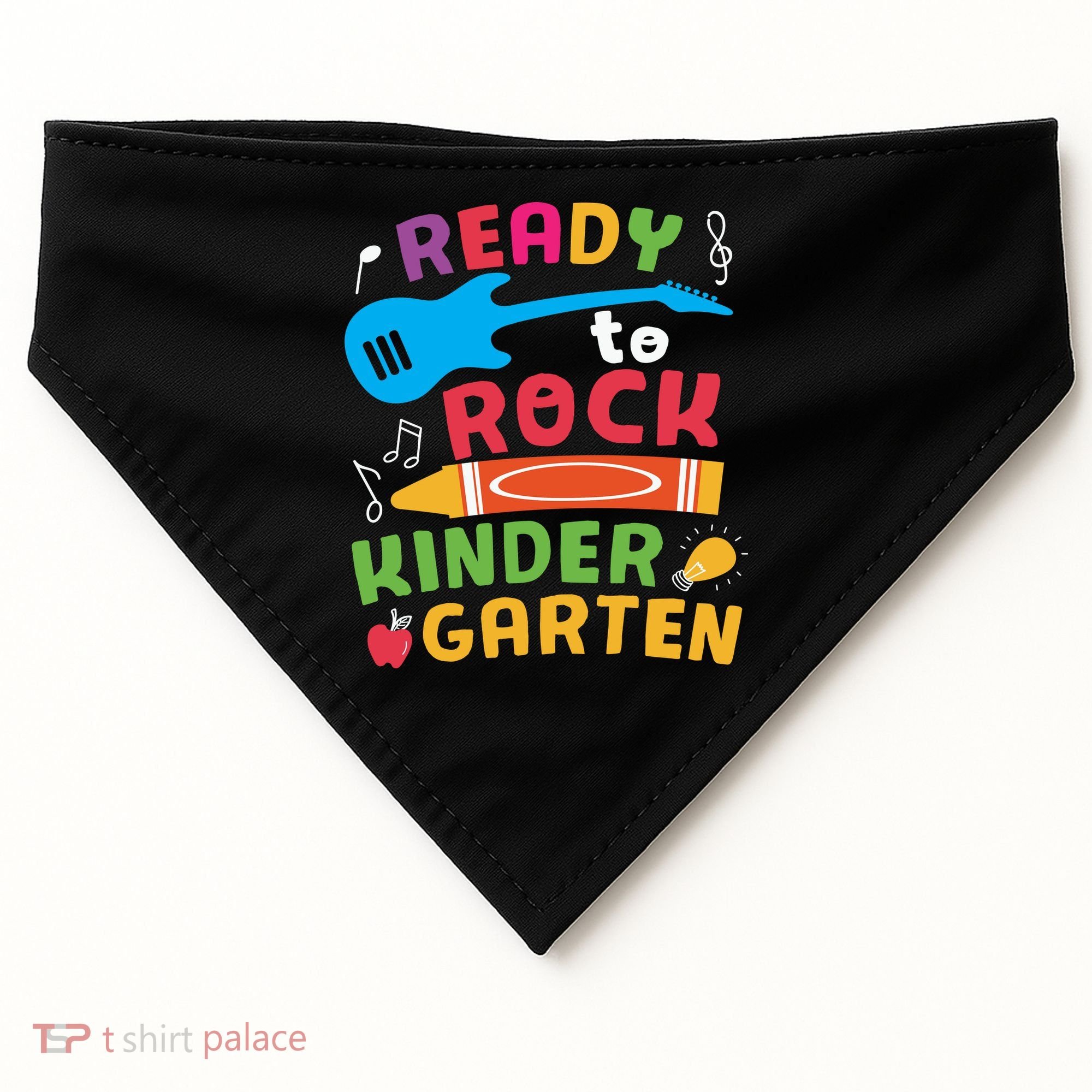 Ready Rock Funny First Day Of Kindergarten USA-Made Doggie Bandana