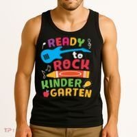 Ready Rock Funny First Day Of Kindergarten Tank Top thumb 3