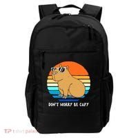 Retro Rodent Funny Capybara Dont Be Worry Be Capy Backpack thumb 0