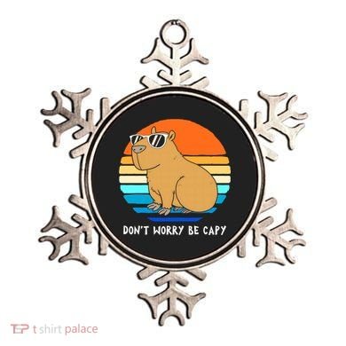Retro Rodent Funny Capybara Dont Be Worry Be Capy Ornament