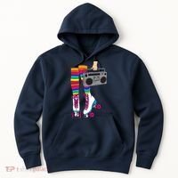 Retro Rollerskates Funny 80's Roller Disco Skating Girl Gift Hoodie thumb 0