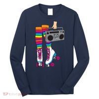 Retro Rollerskates Funny 80's Roller Disco Skating Girl Gift Long Sleeve Shirt thumb 0