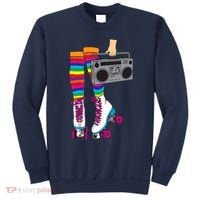 Retro Rollerskates Funny 80's Roller Disco Skating Girl Gift Sweatshirt thumb 0