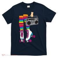 Retro Rollerskates Funny 80's Roller Disco Skating Girl Gift T-Shirt thumb 0