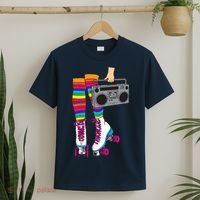 Retro Rollerskates Funny 80's Roller Disco Skating Girl Gift T-Shirt thumb 2