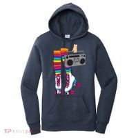 Retro Rollerskates Funny 80's Roller Disco Skating Girl Gift Women's Hoodie thumb 0