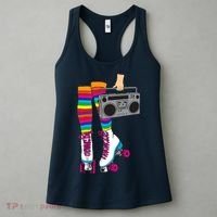 Retro Rollerskates Funny 80's Roller Disco Skating Girl Gift Women's Tank Top thumb 3