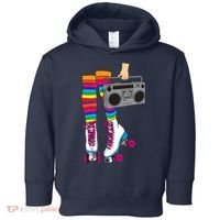 Retro Rollerskates Funny 80's Roller Disco Skating Girl Gift Toddler Hoodie thumb 0