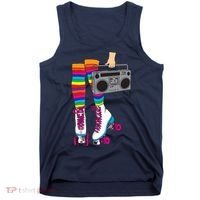 Retro Rollerskates Funny 80's Roller Disco Skating Girl Gift Tank Top thumb 0