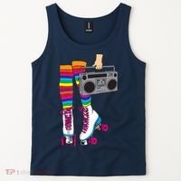 Retro Rollerskates Funny 80's Roller Disco Skating Girl Gift Tank Top thumb 2