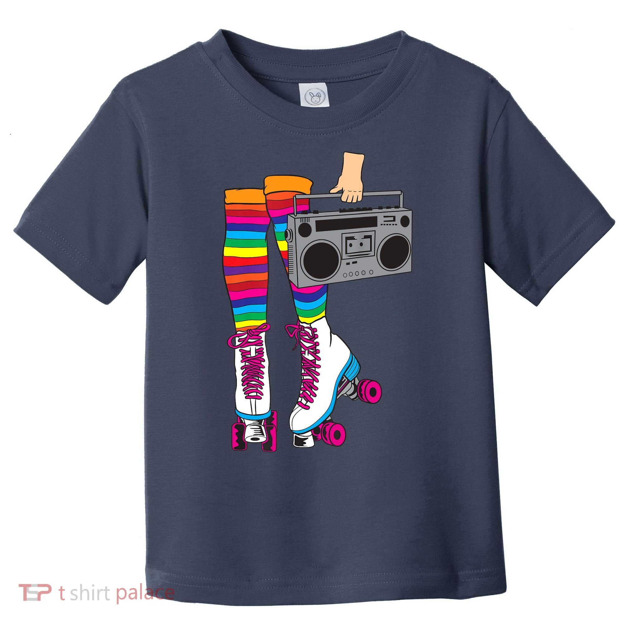 Retro Rollerskates Funny 80's Roller Disco Skating Girl Gift Toddler T-Shirt