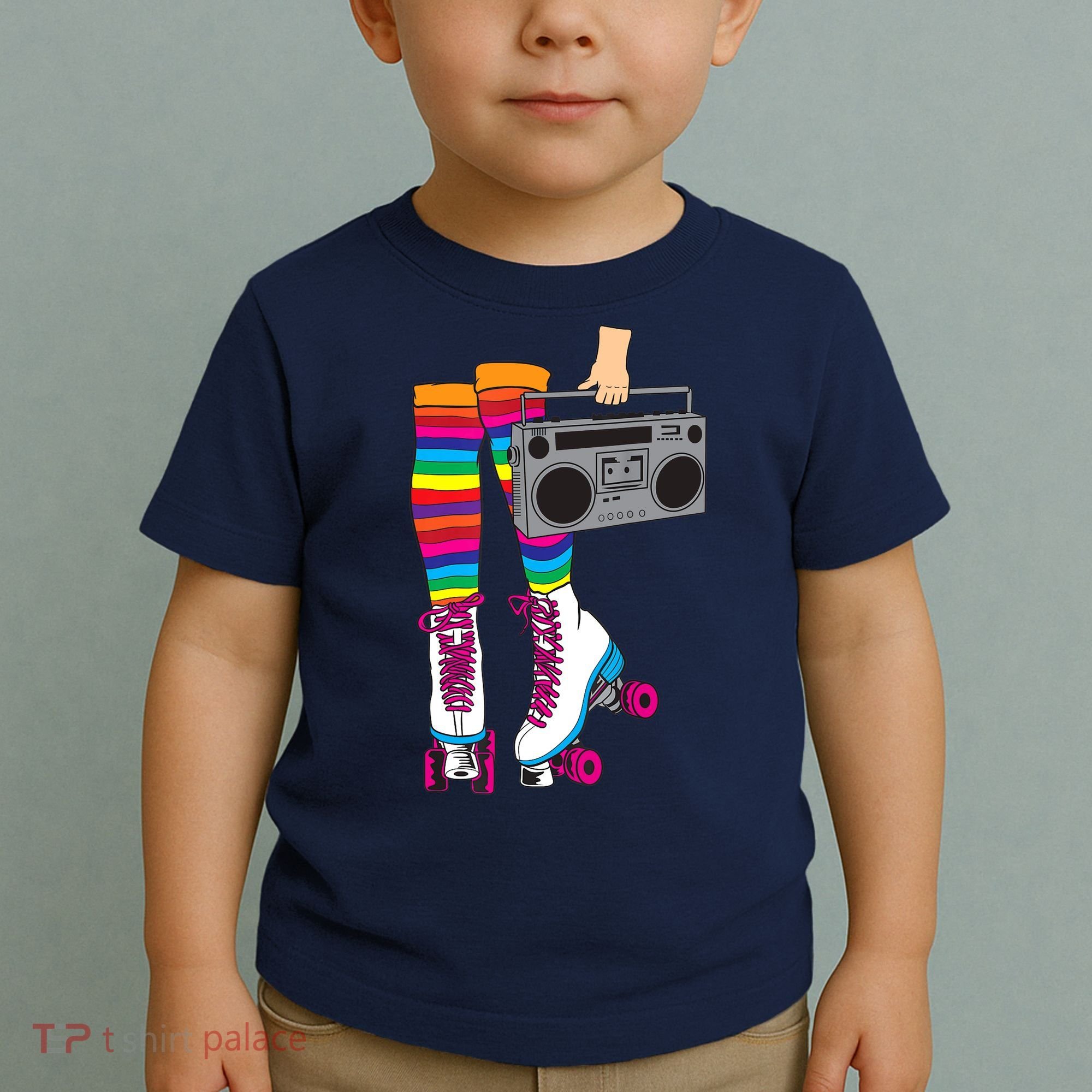 Retro Rollerskates Funny 80's Roller Disco Skating Girl Gift Toddler T-Shirt