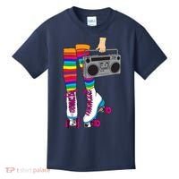 Retro Rollerskates Funny 80's Roller Disco Skating Girl Gift Kids T-Shirt thumb 0