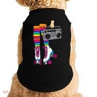 Retro Rollerskates Funny 80's Roller Disco Skating Girl Gift Doggie Tank thumb 0