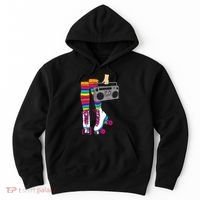 Retro Rollerskates Funny 80's Roller Disco Skating Girl Gift Hoodie thumb 0