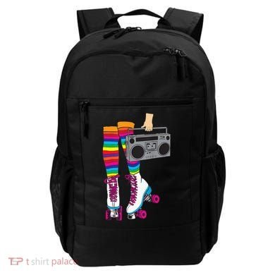 Retro Rollerskates Funny 80's Roller Disco Skating Girl Gift Backpack
