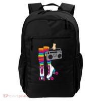 Retro Rollerskates Funny 80's Roller Disco Skating Girl Gift Backpack thumb 0