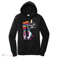 Retro Rollerskates Funny 80's Roller Disco Skating Girl Gift Women's Hoodie thumb 0