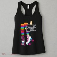 Retro Rollerskates Funny 80's Roller Disco Skating Girl Gift Women's Tank Top thumb 3