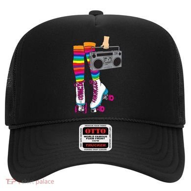 Retro Rollerskates Funny 80's Roller Disco Skating Girl Gift Hat