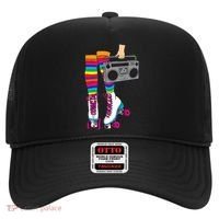 Retro Rollerskates Funny 80's Roller Disco Skating Girl Gift Hat thumb 0