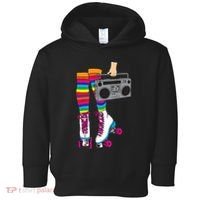 Retro Rollerskates Funny 80's Roller Disco Skating Girl Gift Toddler Hoodie thumb 0