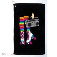 Retro Rollerskates Funny 80's Roller Disco Skating Girl Gift Golf Towel thumb 0