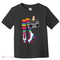 Retro Rollerskates Funny 80's Roller Disco Skating Girl Gift Toddler T-Shirt thumb 0