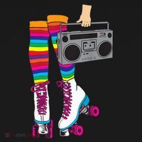 Retro Rollerskates Funny 80's Roller Disco Skating Girl Gift Women's Long Sleeve Shirt thumb 2