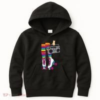 Retro Rollerskates Funny 80's Roller Disco Skating Girl Gift Kids Hoodie thumb 0