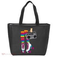 Retro Rollerskates Funny 80's Roller Disco Skating Girl Gift Tote Bag thumb 0