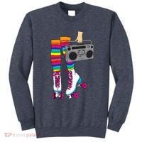 Retro Rollerskates Funny 80's Roller Disco Skating Girl Gift Sweatshirt thumb 0