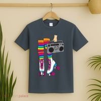 Retro Rollerskates Funny 80's Roller Disco Skating Girl Gift T-Shirt thumb 2