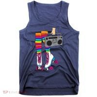 Retro Rollerskates Funny 80's Roller Disco Skating Girl Gift Tank Top thumb 0