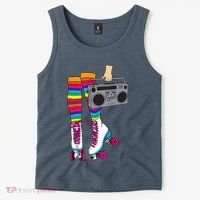 Retro Rollerskates Funny 80's Roller Disco Skating Girl Gift Tank Top thumb 2