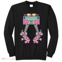 Retro Rollerskates Funny 80S Roller Disco Skating Girl Sweatshirt thumb 0