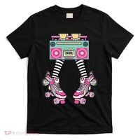 Retro Rollerskates Funny 80S Roller Disco Skating Girl T-Shirt thumb 0