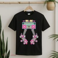 Retro Rollerskates Funny 80S Roller Disco Skating Girl T-Shirt thumb 2