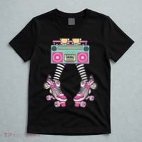 Retro Rollerskates Funny 80S Roller Disco Skating Girl T-Shirt thumb 5