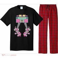 Retro Rollerskates Funny 80S Roller Disco Skating Girl Pajama Set thumb 0