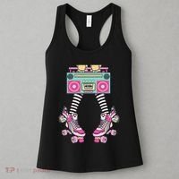Retro Rollerskates Funny 80S Roller Disco Skating Girl Women's Tank Top thumb 3