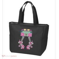 Retro Rollerskates Funny 80S Roller Disco Skating Girl Tote Bag thumb 3