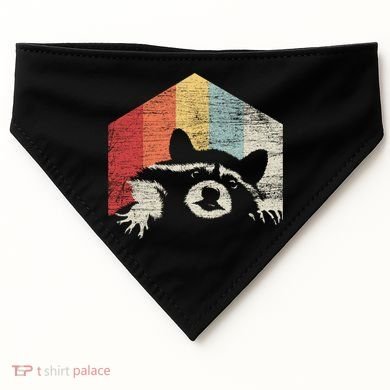 Retro Raccoon Gift USA-Made Doggie Bandana