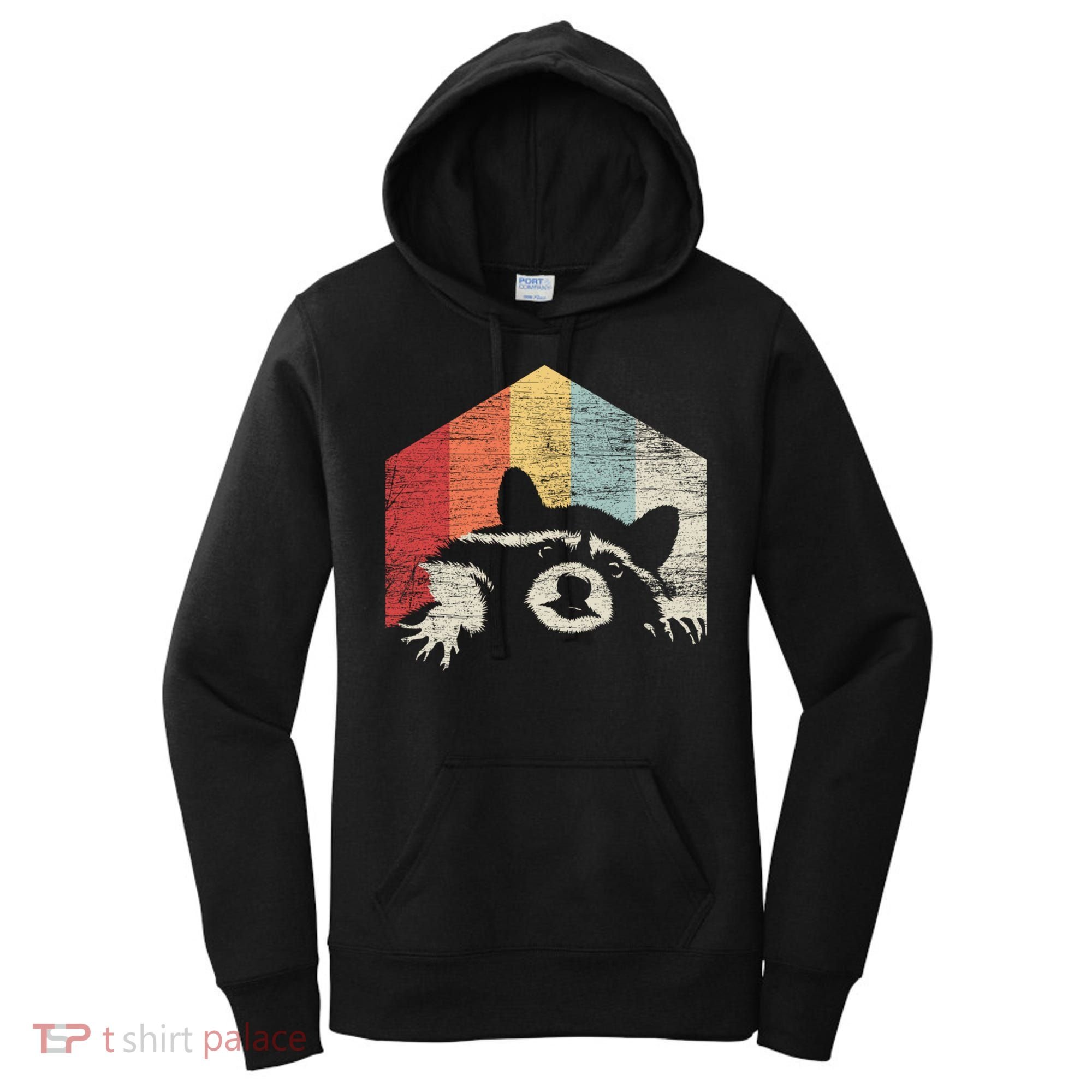 Retro Raccoon Gift Women's Hoodie