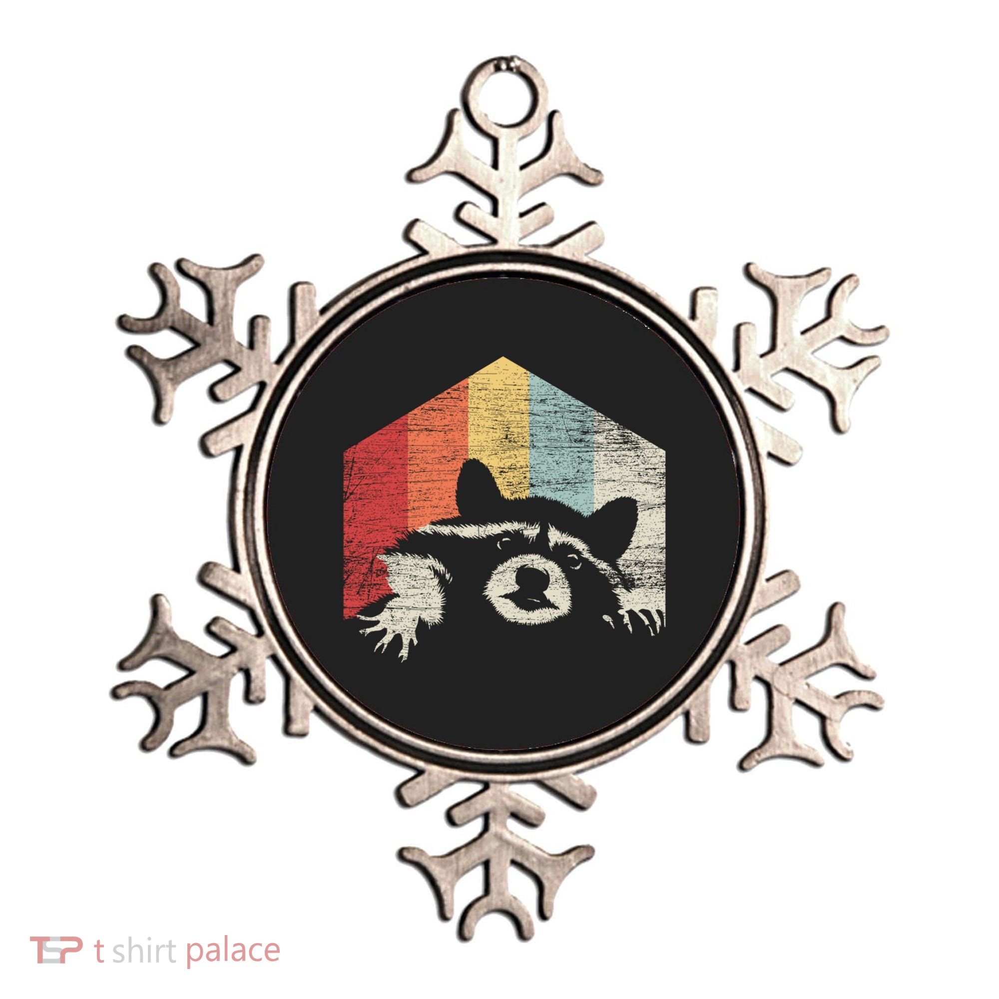 Retro Raccoon Gift Ornament